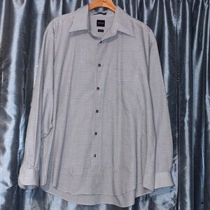 Arrow Men's Gray Checkered Button Down Shirt